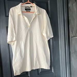 Greg Norman Collection Men's Cream Polo Shirt
